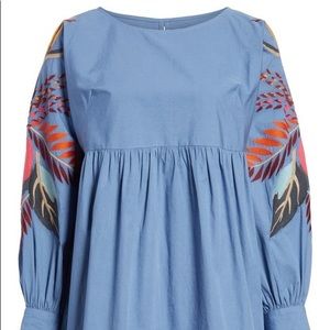 Free People Mini Obsessions Embroidered Poplin Minidress